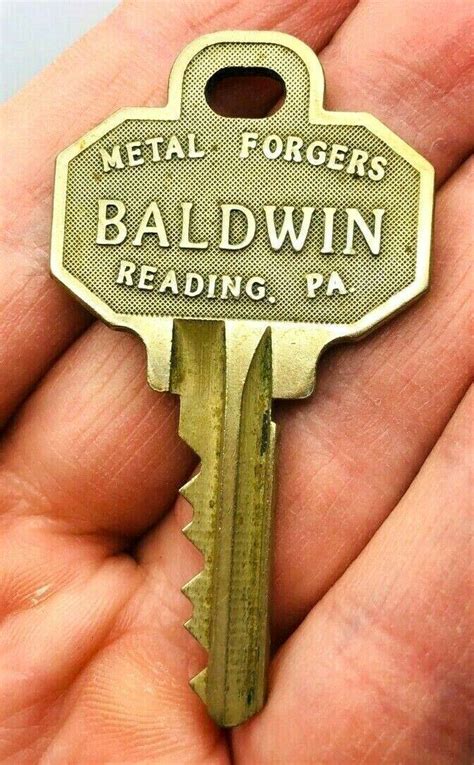 Vintage Baldwin Metal Forgers Key Reading PA 